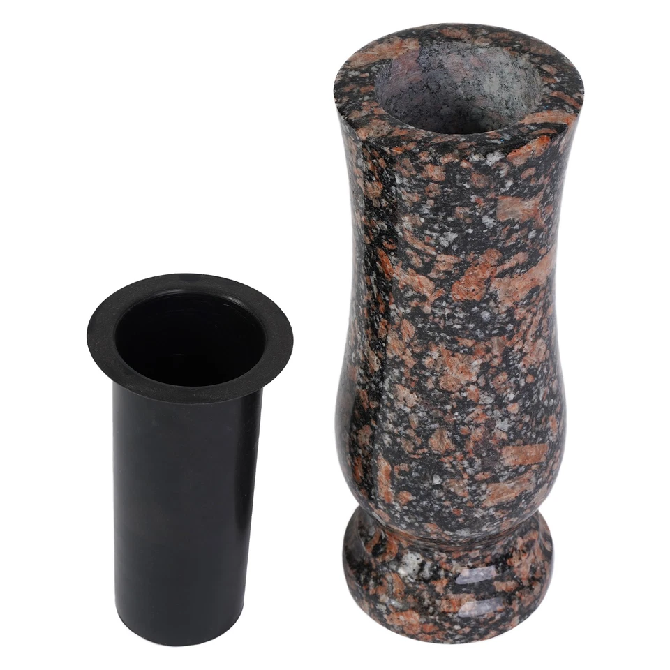 Grab-Vase hochwertig aus Granit Kaputinsky Friedhof-Vase Grab-Schmuck Blumenvase - Bild 2 von 4