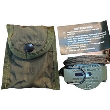 Cammenga Model 3h Tritium Lensatic Compass Olive Drab US Military Issue Pouch