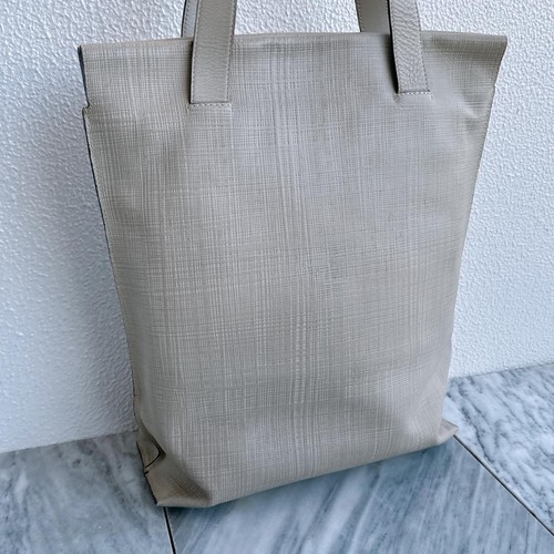 LOEWE Anagram Leather Tote Bag Shopper Gray Authentic Pre-owned - Picture 7 of 17