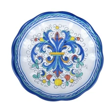 Deruta Hand Painted Italian Ceramic Plate Wall Hanging Floral Italy 7 Inch Decor