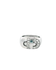 Bvlgari Parentesi Diamond 18k White Gold Ring Sz 7