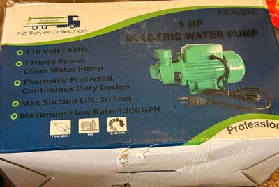 EZ Travel Collection 1HP Electric Water Pump Centrifugal 1 Inlet Outlet 3450RPM