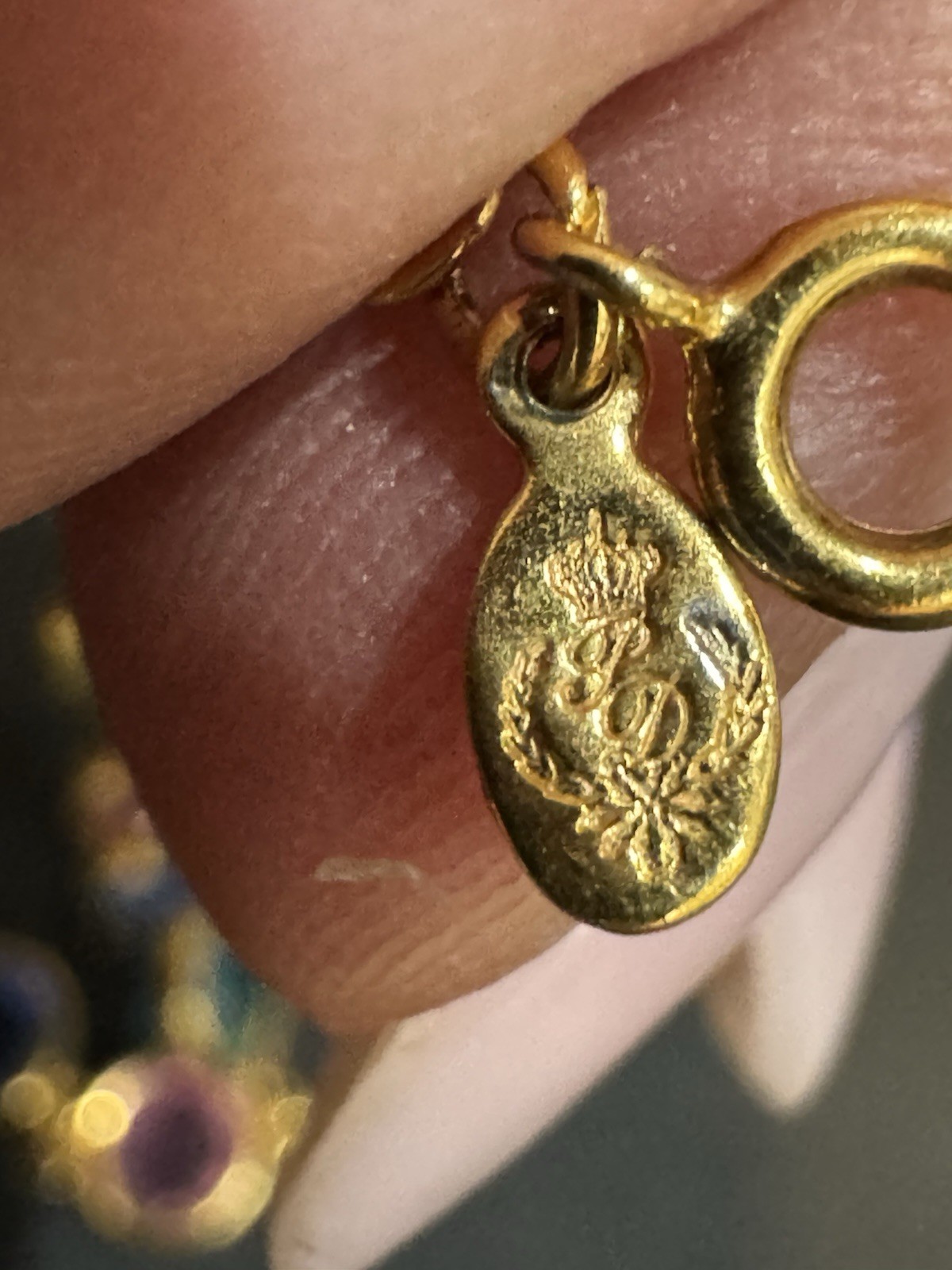 Vtg Design Premier  Multi Colored Bezel Necklace … - image 4