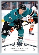 2018-19 Upper Deck Series 2 #403 Justin Braun San Jose Sharks
