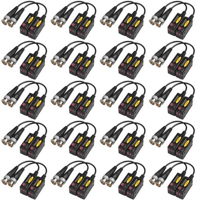 eoere 20 Pairs Passive HD BNC Video Balun Transceiver Transmitter AHD/TVI/CVI/CV