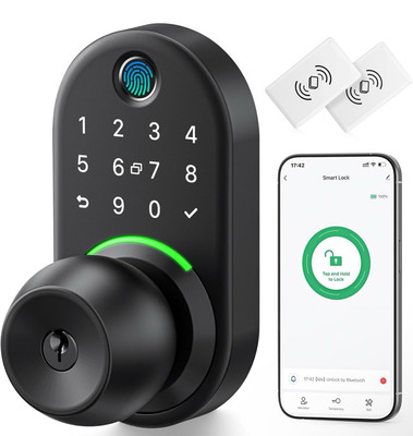 Yamiry Keyless Entry Door Lock with Handle, Fingerprint, Auto Lock YR05