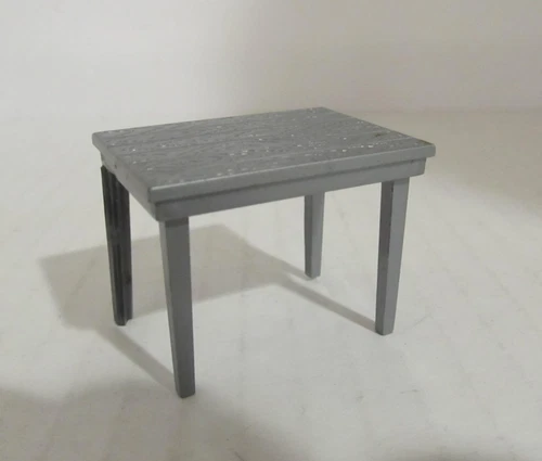 Vintage 1950's Marx Pet Shop Playset Store Silver Rectangular Table