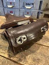 TISCAWE DEPOSE VINTAGE ANTIQUE BIKE BICYCLE TOOL BAG POUCH Leather SADDLE BAG