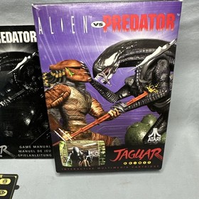 Alien vs Predator &ndash; Atari Jaguar &ndash; 1994 &ndash; Boxed w/ Manual & Overlays