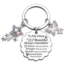 Niece Gifts from Auntie To My Nieces Gift from Aunt for Nieces Keychain
