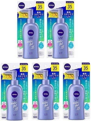 [US Seller]Nivea Sun Water Gel SPF35/PA+++ pump 140g Set Of 5