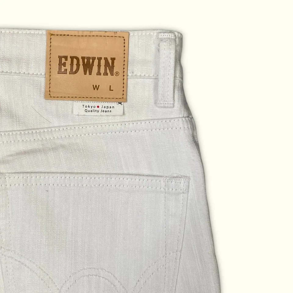 edwin Vaqueros W28/L32 Blanco Excelente Hombres (s162) - Imagen 3 de 4
