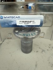 Whitecap Keyed WATER Deck Fill; 316 SS; 1.5” Hose; 3” Flange