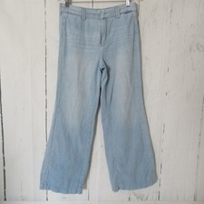 Anthropologie Pilcro Jeans 30 Wide Leg Cotton Linen Trouser High Rise