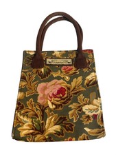 Longaberger Majolica Garden Floral Small Tote Bag Purse Canvas Homestead Stylish