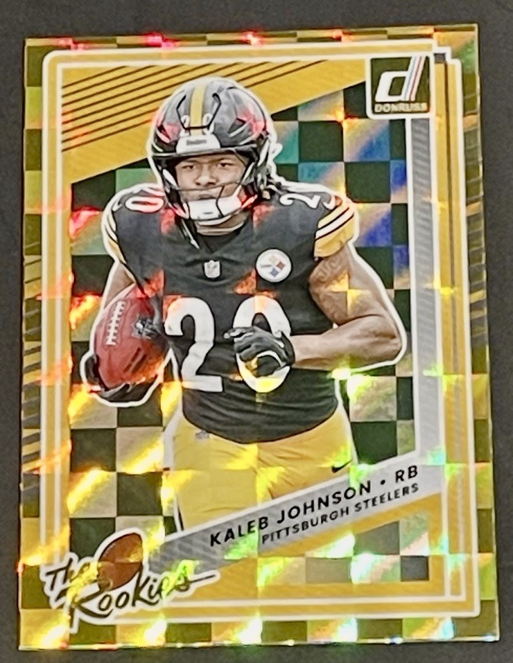 2025 Panini Donruss Kaleb Johnson The Rookies RC #20 Steelers
