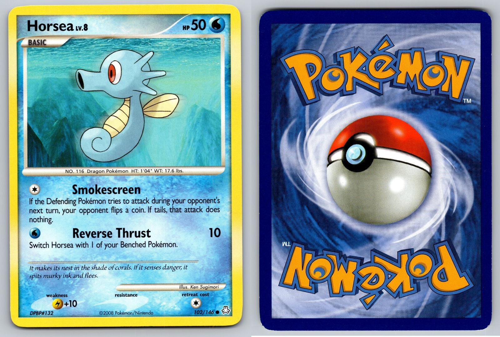 HORSEA 102/146 COMMON LEGENDS AWAKENED POKEMON NM/M