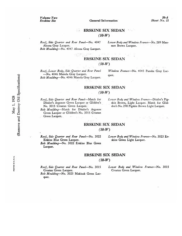 Studebaker Standard 6 and Dictator Shop Manual 1925 1926 1927 1928 1929 ER EU GE Foto 4 de 4