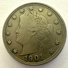 Photo of a 1901-P Liberty Nickel from an eBay listing that sold on Jul 19, 2026