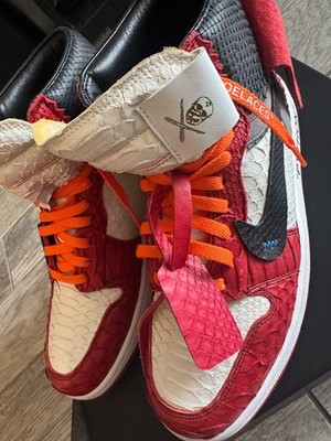 The Shoe Surgeon x Off-White x Air Jordan 1 High  Luxe Chicago  Full Python Ex