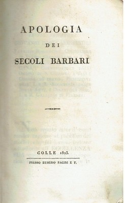 Battini Constant..APOLOGIE DER BARBARISCHEN JAHRHUNDERTE