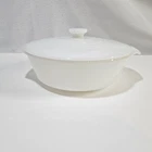 Vintage Anchor Fire King White Milk Glass 1.5 Qt Casserole 437 Lidded Dish USA