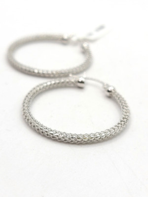 38 mm 925 MEX Sterling Silber strukturierte Mesh Creolen 4,7 gr T.W