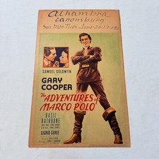 1938 Adventures Of Marco Polo Original 14x22 Window Movie Poster Gary Cooper