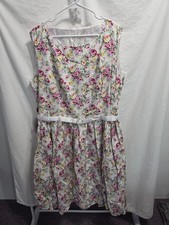 Vintage Sexyher Sleeveless Floral Fit And Flare Dress Size 22 US