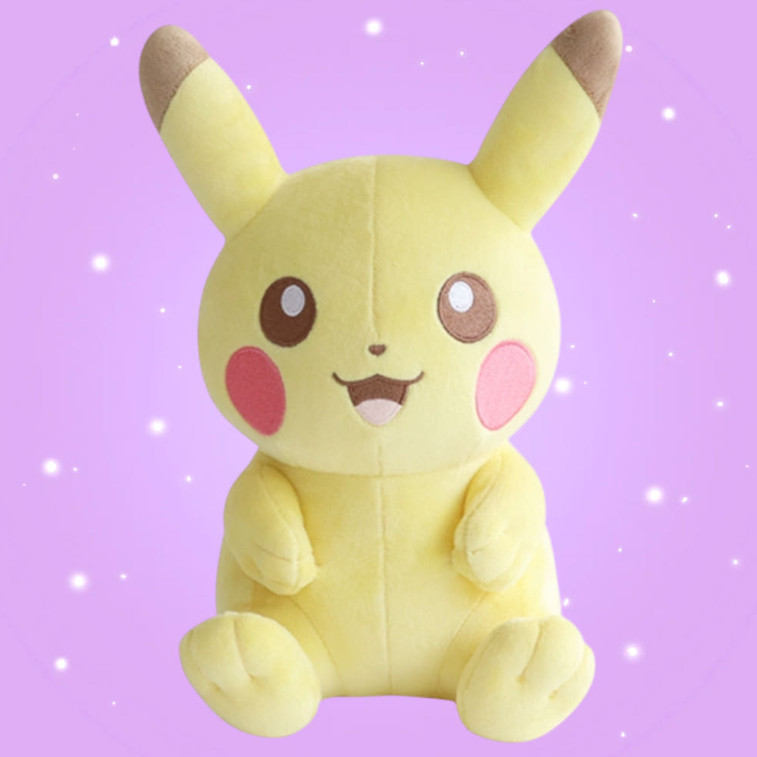 Pokemon Oficial Muñeco de Peluche Serie: Pikachu Pastel 25cm Relleno Suave