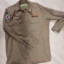 Vintage Red Kap Workwear Shirt for Men, Heavy Usage