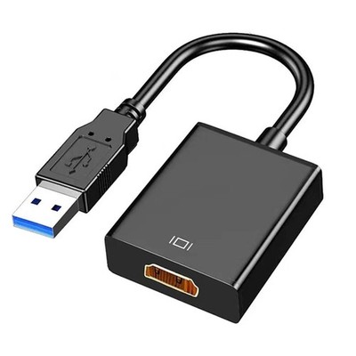 AKWOR USB to HDMI Adapter, 3.0 1080P Video Audio Black 