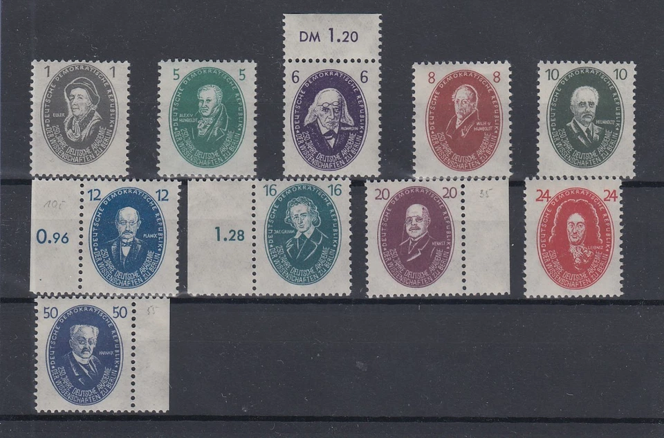 DDR 1951 Akademie der Wissenschaft Mi.-Nr. 261-70 Satz 10 Werte kpl. ** - Bild 1 von 1