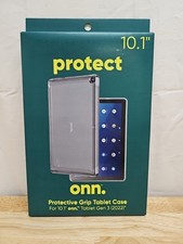 onn. Protect Protective Grip Tablet Case For 10.1" Gen 3 2022 NEW Clear