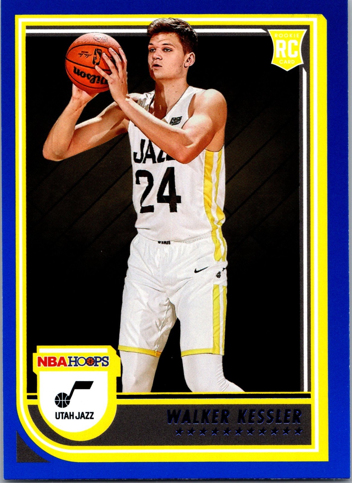 2022-23 Panini NBA Hoops Blue Parallel Walker Kessler RC 252 Utah Jazz.