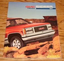 Original 1991 GMC Sierra Truck Sales Brochure 91 SL SLE SLX