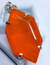 Orange Opal Pendant Natural Fancy Cut 50.00 C...