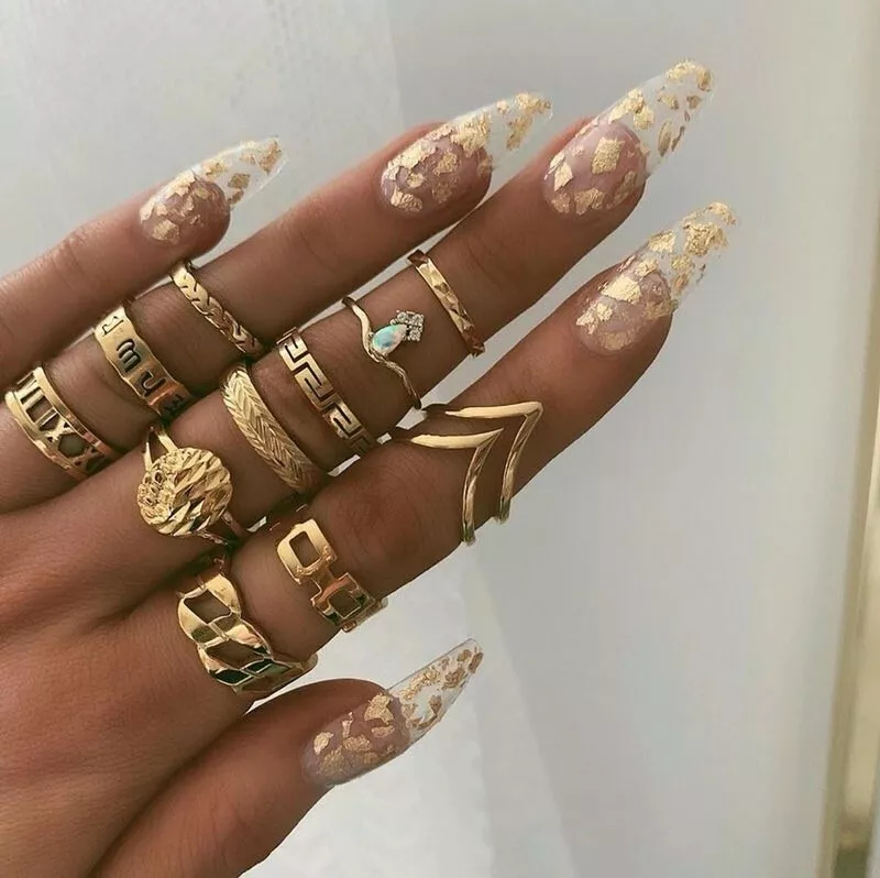 Gold boho rings sale