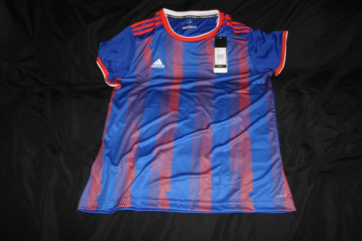 ADIDAS CECE8712 Orange Blue Soccer Jersey Women XL Custom Miadidas New with Tags