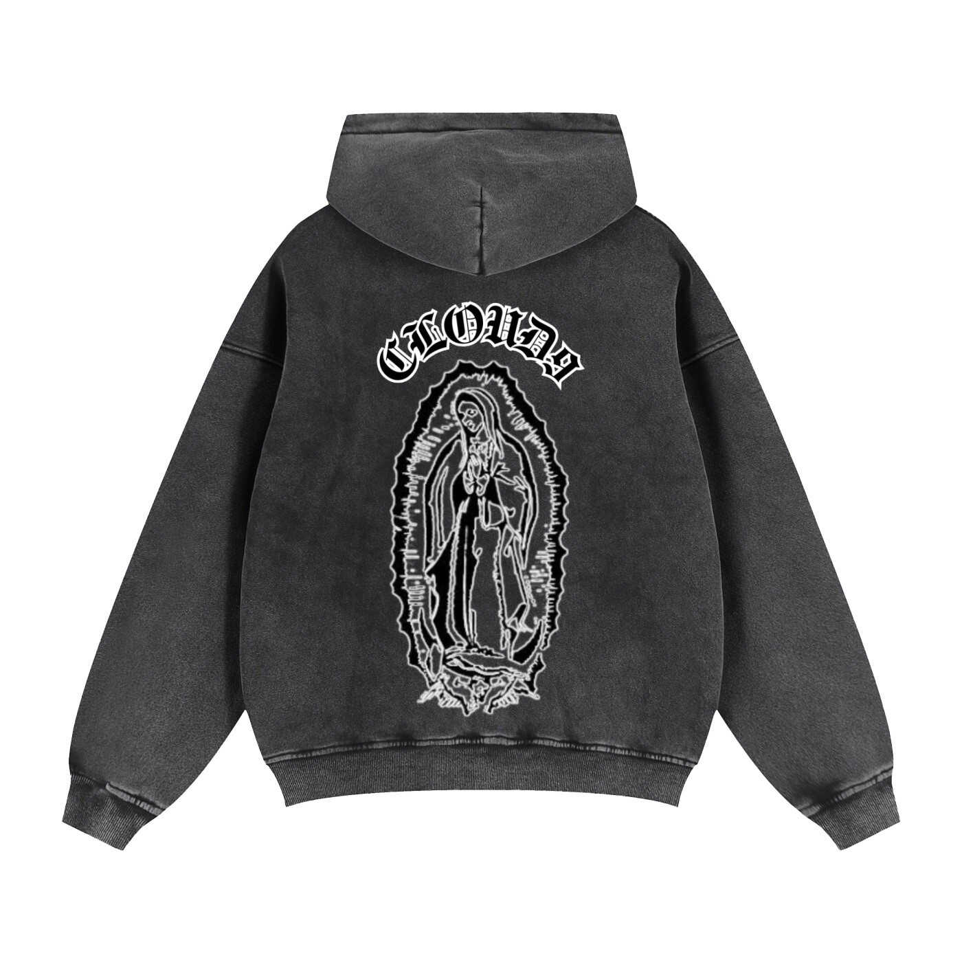 CLOUD9 STREETWEAR VIRGIN MARY HOODIE Dm Before Purchase