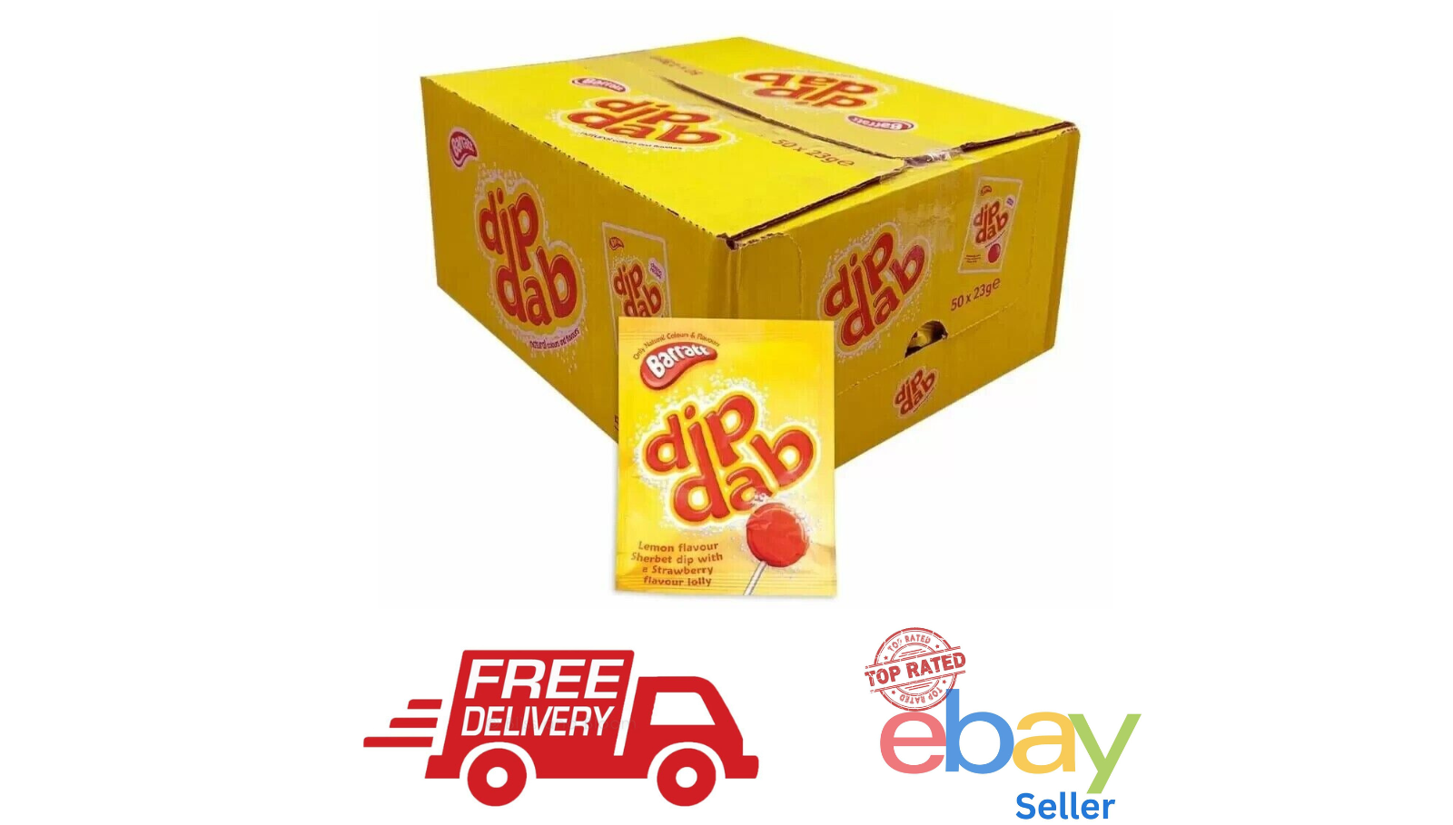 Barratt Dip Dabs Sweets 23g Pack Of 50 full box