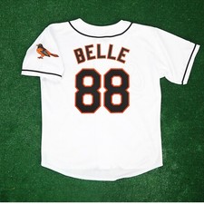Albert Belle Baltimore Orioles 1999 Home Men's White Jersey w/ Team Patch