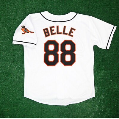 Albert Belle Baltimore Orioles 1999 Home Men's White Jersey w/ Team Patch