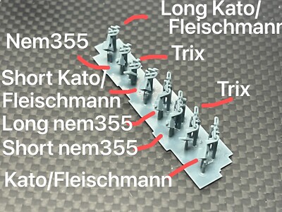 N scale 3D Print scale Movable European Hook & Chain coupler pack of 10
