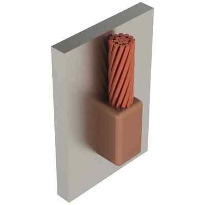 Erico Cadweld VFC2GV3C Graphite Mold for Welding Cable to Steel Pipe #150 W/M