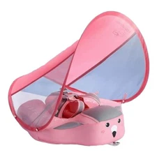 Mambobaby Baby Pool Float Canopy Non Inflatable Infants Swimming Training Float