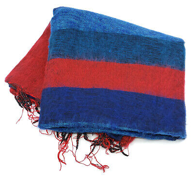 100% Yak Wool Soft Throw Blanket Handmade in Nepal 56 x 90 Ocean Blue 