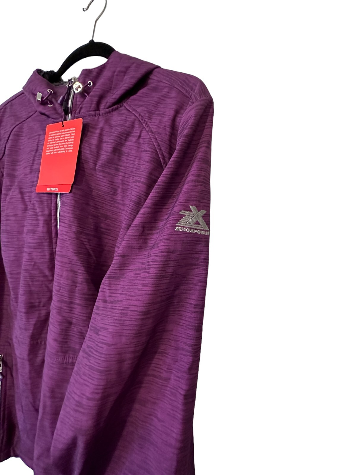ZeroXposur women's jacket lined with hood size 2x purple