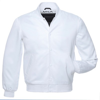Personalized Varsity Jacket Letterman Jacket Baseball Jacket White Satin Men M