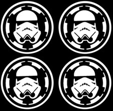 Four PACK - 2" Stormtrooper Decals for Tumblers Cups Mugs Laptop Notebook Tablet